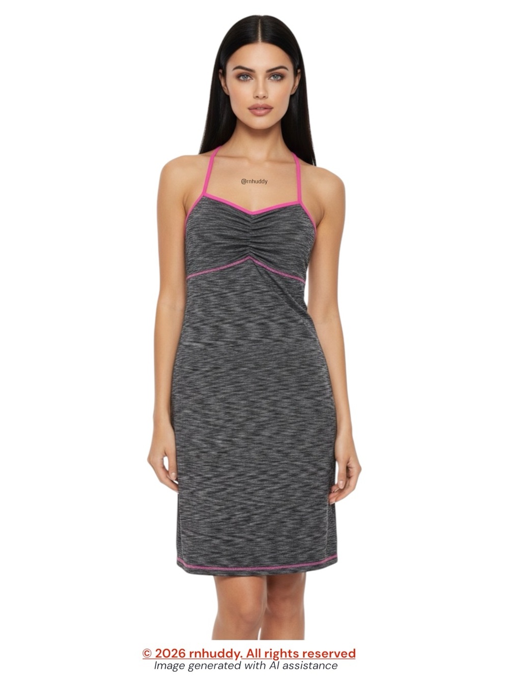 Dakini M spacedyed shelf bra dress